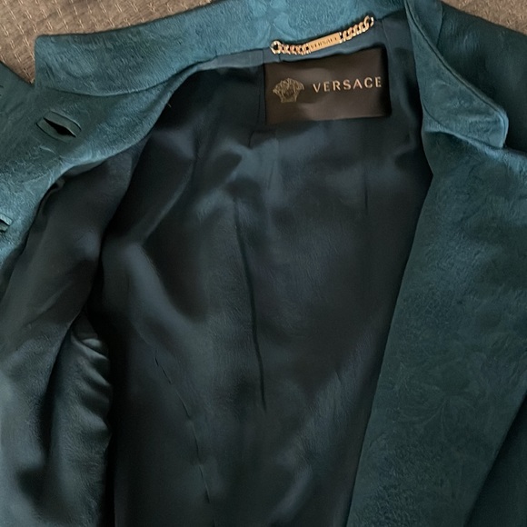 Versace double-buttoned mid-thigh length wool coat size 4 - Picture 11 of 16